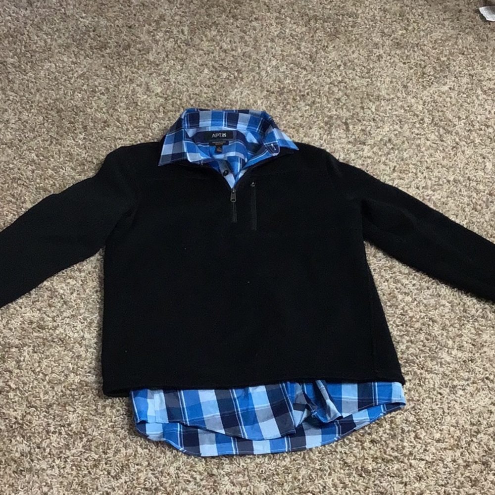 APT 9 dress shirt and 1/4 zip sweater